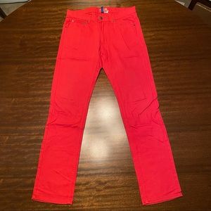 Men’s H&M Slim-fit Red Denim Jeans - Size 30